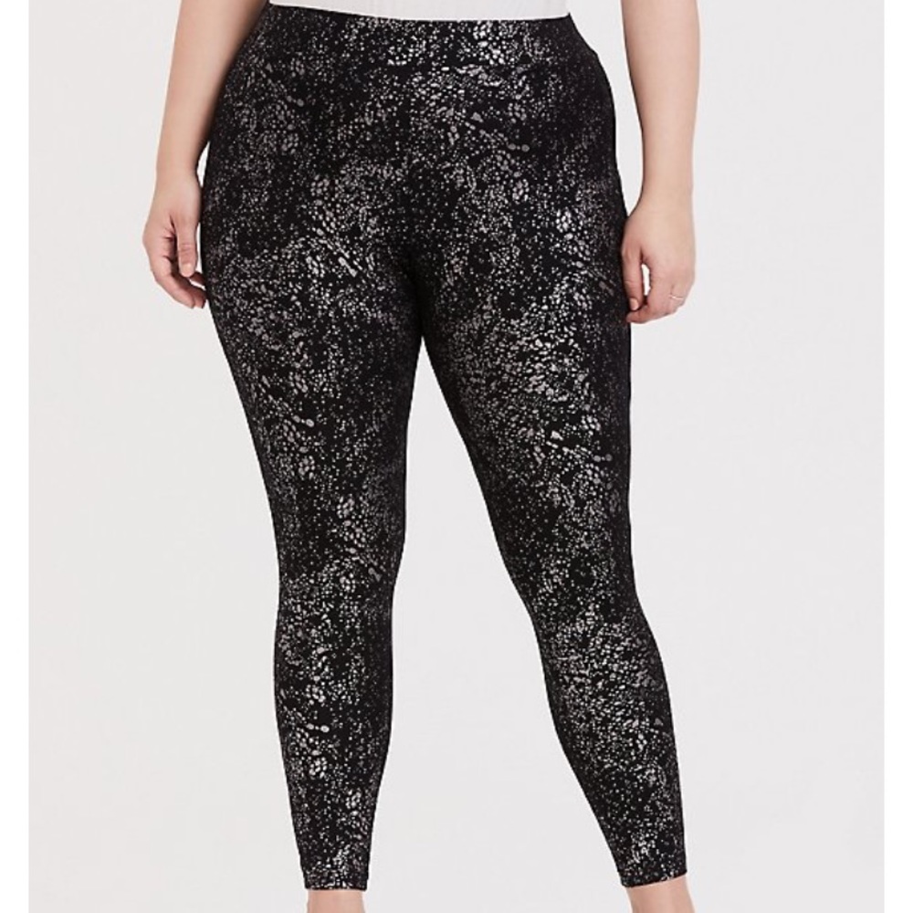 Torrid Metallic Splatter Leggings